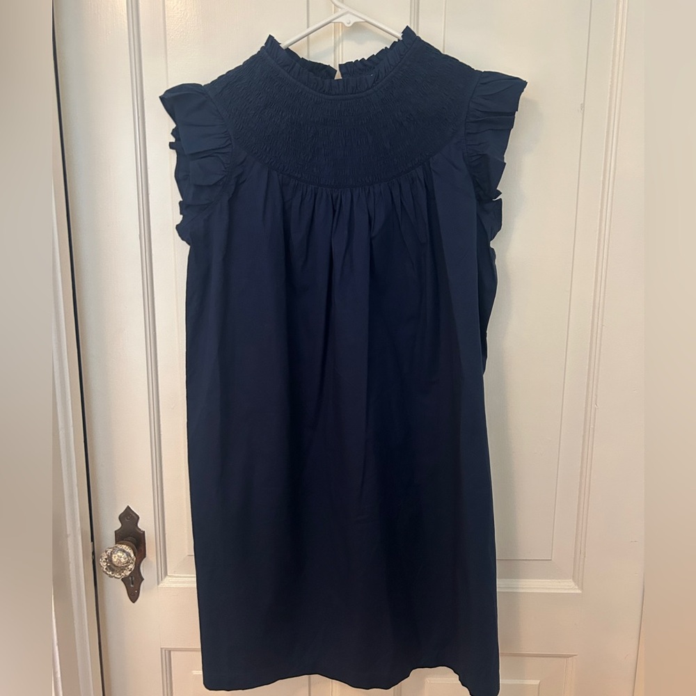 Crown & Ivy Midnight Blue Ruffle Dress